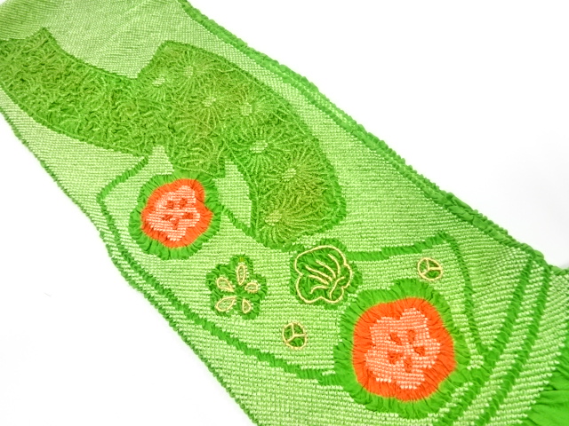 正絹　振袖用　絞り帯揚げ